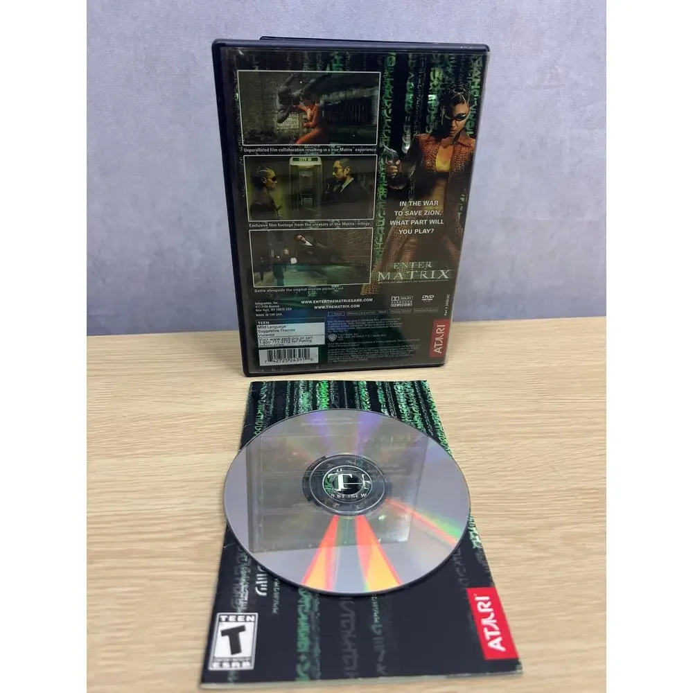 Sony PlayStation 2 2003 Enter the Matrix Video Game Complete with Manual
